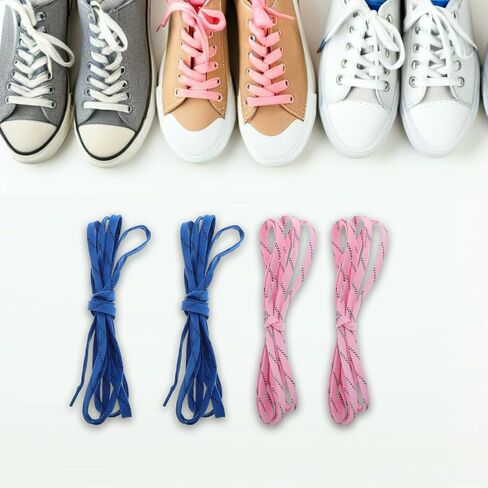 KALLORY Waxed Ice Skate Shoelaces and Sports Sneaker Laces for Roller Skates Tear-resistant Flat Shoelaces 244cm 2 Pairs for Hockey and Sturdy Boot Accessories in Kuwait