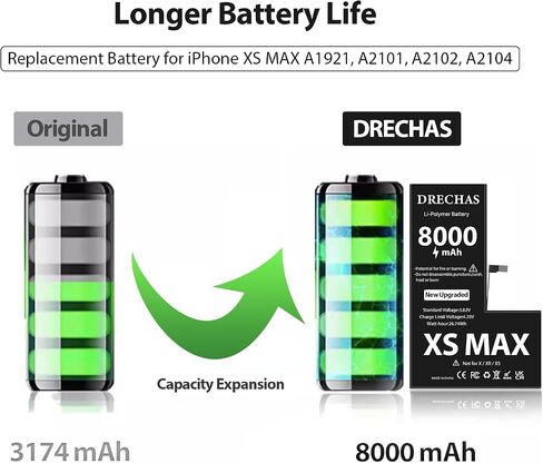 [10000mAh] بطارية لـ iPhone X ، بطارية استبدال Li-polymer ذات السعة العالية التي تمت ترقيتها على طرازات iPhone X A1865 و A1901 و A1902 مع مجموعة أدوات الإصلاح الاحترافية الكاملة in Kuwait