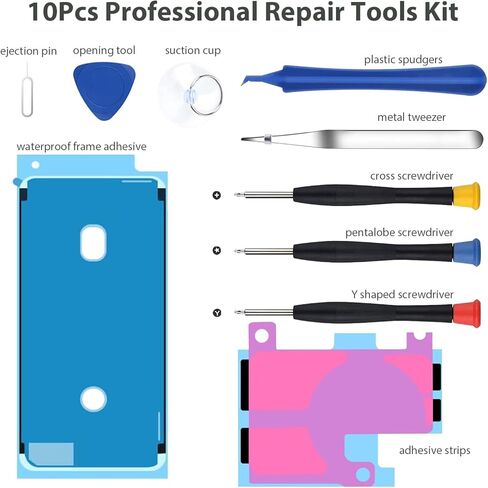 [10000mAh] بطارية لـ iPhone X ، بطارية استبدال Li-polymer ذات السعة العالية التي تمت ترقيتها على طرازات iPhone X A1865 و A1901 و A1902 مع مجموعة أدوات الإصلاح الاحترافية الكاملة in Kuwait