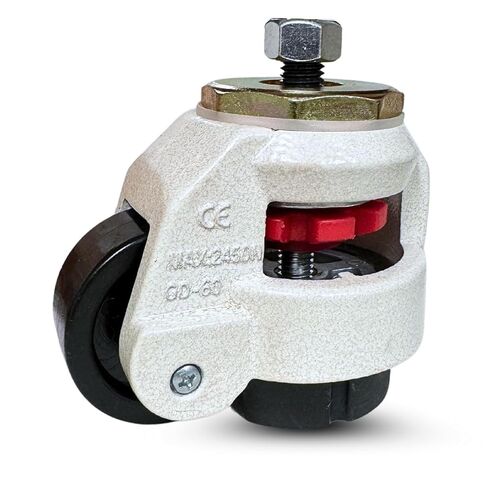 One (1) Piece Retractable Leveling Stem Caster - TP-60S Threaded Stem Machine Feet - 600lb Total Capacity - Includes Hardware in Kuwait