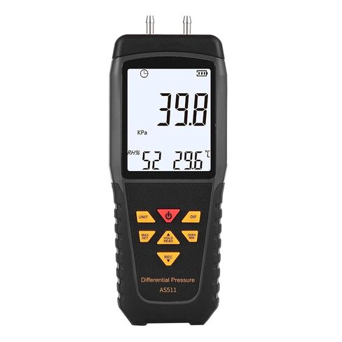 Digital Differential Pressure Gauge with Clear Display for Wide Applications -206.8~206.8KPA Tester for Chemical & Electrical Industry ABS Material (AS511) in Kuwait