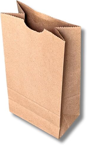 Heavy-Duty Paper Bags, 2 Lb Capacity, Natural Kraft Hardware Bags, 4.1"x 2.5"x 7.9" (250 Count) in Saudi Arabia