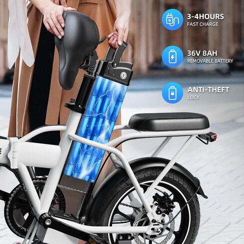 WINDHORSE 16"/ 20" Folding Electric Bike for Adults, 630W/ 983W Peak Electric Bicycle, 20MPH, 20-35/40-70 Miles Range, 288Wh/ 748.8Wh Removable Battery, UL Certified Commuter Ebike in Saudi Arabia