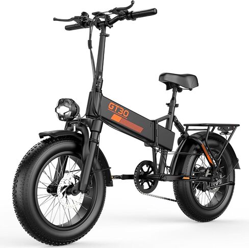 AZHAR Foldable Electric Bike for Adults, 2000W Peak Motor, Up to 28MPH 65 Miles Range, 48V 20Ah Removable Battery, 20 Inches Fat Tires Ebike, Full Suspension, 7-Speed Gear, Portable Commuter Bicycle in Saudi Arabia