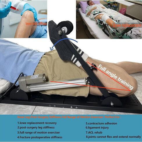 Electric Prone Knee Exerciser with Smart Remote Control for Knee Replacement Recovery Aids Kit Knee Therapy Exercise Strengthening Equipment-Black in Saudi Arabia