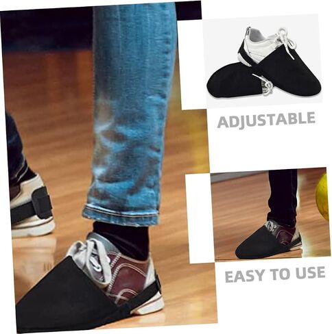 BESPORTBLE 1 Pair Bowling Shoe Covers Indoor Shoes for Women Bowlers Bowling Shoes Woman Bowling Shoe Sliders Bowling Shoe Protector Bowl Shoe Covers Support Slip Fabric V. Plastic Black in Kuwait