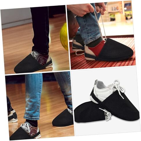 BESPORTBLE 1 Pair Bowling Shoe Covers Indoor Shoes for Women Bowlers Bowling Shoes Woman Bowling Shoe Sliders Bowling Shoe Protector Bowl Shoe Covers Support Slip Fabric V. Plastic Black in Kuwait