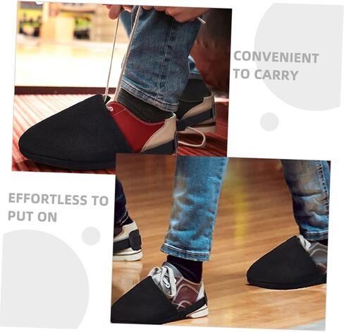 BESPORTBLE 1 Pair Bowling Shoe Covers Indoor Shoes for Women Bowlers Bowling Shoes Woman Bowling Shoe Sliders Bowling Shoe Protector Bowl Shoe Covers Support Slip Fabric V. Plastic Black in Kuwait