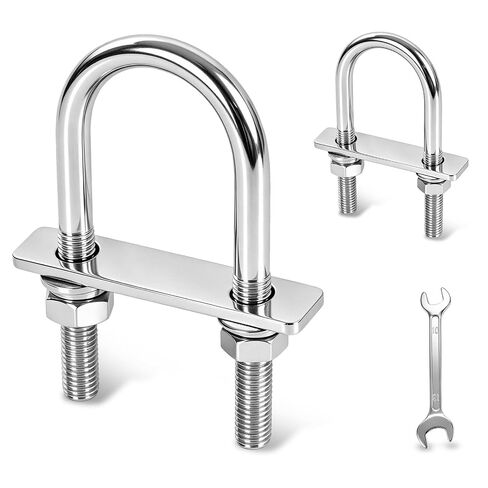 2 Pack U Bolts 2 Inch Wide, 304 Stainless Steel U-Bolts M8×50mm×100mm Heavy Duty U Bolt for Trailer, Truck, Boat & Industrial Hardware in Kuwait