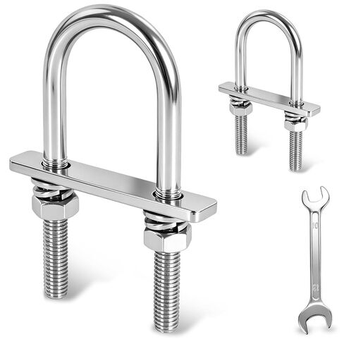 2 Pack U Bolts 2 Inch Wide, 304 Stainless Steel U-Bolts M8×50mm×100mm Heavy Duty U Bolt for Trailer, Truck, Boat & Industrial Hardware in Kuwait