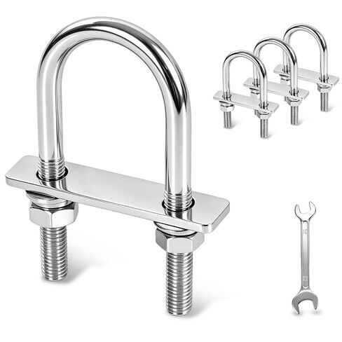 2 Pack U Bolts 2 Inch Wide, 304 Stainless Steel U-Bolts M8×50mm×100mm Heavy Duty U Bolt for Trailer, Truck, Boat & Industrial Hardware in Kuwait