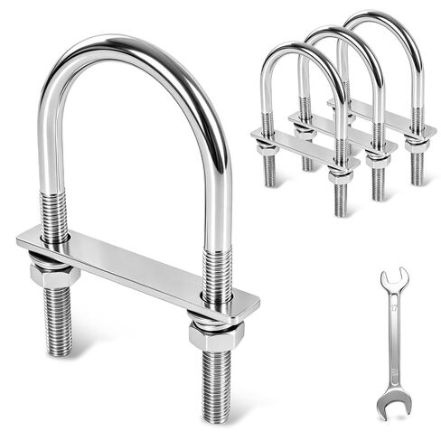 2 Pack U Bolts 2 Inch Wide, 304 Stainless Steel U-Bolts M8×50mm×100mm Heavy Duty U Bolt for Trailer, Truck, Boat & Industrial Hardware in Kuwait