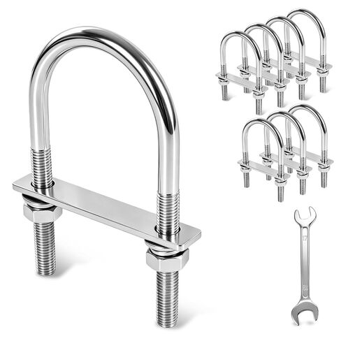 2 Pack U Bolts 2 Inch Wide, 304 Stainless Steel U-Bolts M8×50mm×100mm Heavy Duty U Bolt for Trailer, Truck, Boat & Industrial Hardware in Kuwait