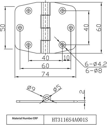 Hinge Carbon Steel Industrial Equipment Switchgear Electrical Cabinet HT3116 1Pcs in Kuwait