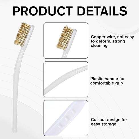 3 Pcs Brass Brush 3D Printer Nozzle Cleaner, Brass Cleaning Brush with PP Handle for Rust Removal & Polishing (Yellow & White) in Kuwait