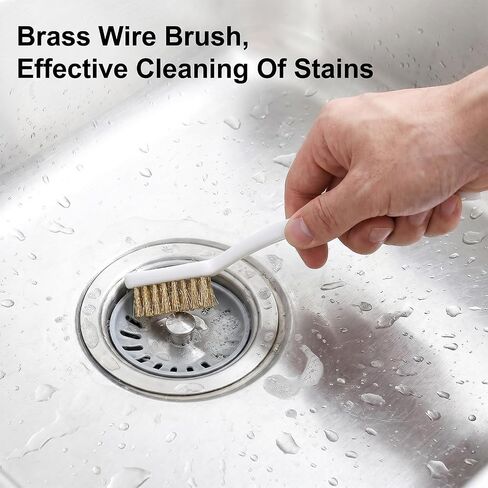 3 Pcs Brass Brush 3D Printer Nozzle Cleaner, Brass Cleaning Brush with PP Handle for Rust Removal & Polishing (Yellow & White) in Kuwait