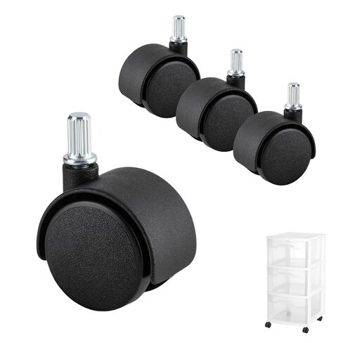 Swivel Caster Wheels, Compatible with Sterilite 3 Drawr Cart, 4-Pack Replacement Rollers Offer Long-Lasting Durability, Swivel Casters Holds Heavy Loads, Simple Setup, Smooth Rolling Action in Kuwait