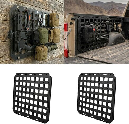 Rigid MOLLE Panel Wall Mount Organizer, ABS, 15.7x11 Inch, Modular Storage Rack for Truck Bed, Garage, Trailer, Off-Road Tailgate & RV (2 Pack) in Kuwait