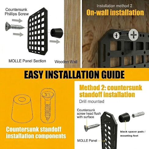 Rigid MOLLE Panel Wall Mount Organizer, ABS, 15.7x11 Inch, Modular Storage Rack for Truck Bed, Garage, Trailer, Off-Road Tailgate & RV (2 Pack) in Kuwait