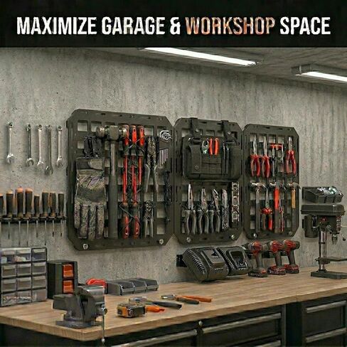 Rigid MOLLE Panel Wall Mount Organizer, ABS, 15.7x11 Inch, Modular Storage Rack for Truck Bed, Garage, Trailer, Off-Road Tailgate & RV (2 Pack) in Kuwait