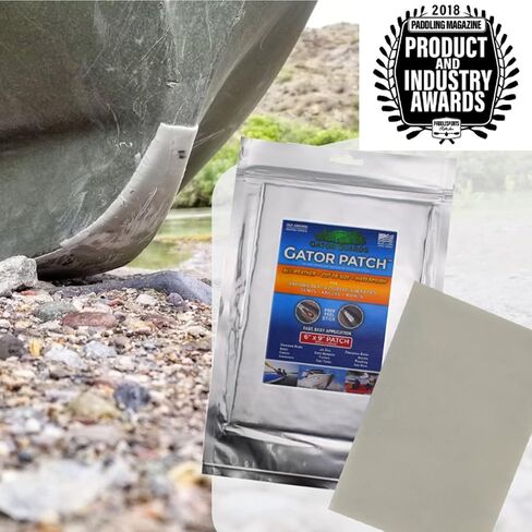 رقعة إصلاح معززة بالألياف الزجاجية من Gator Patch - تعمل على إصلاح الثقوب والخدوش والشقوق على أسطح متعددة - إعداد يدوي وتقشير وعصا - 3 أحجام - صناعة أمريكية in Kuwait