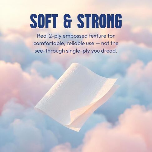Toilet Paper Bulk 2-Ply White, 96 Individually Wrapped Rolls, 400 Sheets per Roll (38,400 Total Sheets), 100% Recycled Commercial Bath Tissue, Septic Safe Standard Roll for Office and Home in Kuwait
