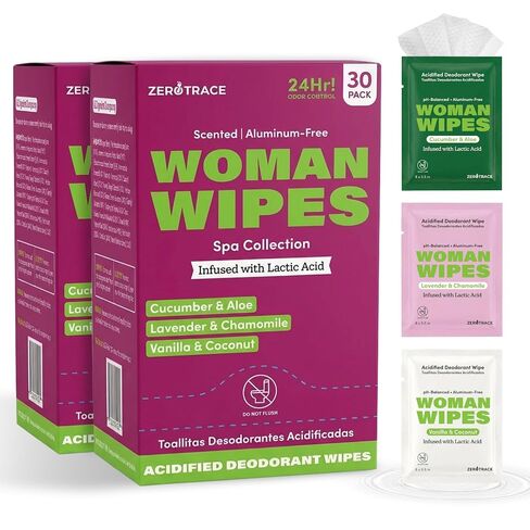 Zero Trace Travel Deodorant Wipes for Men – 15 Individually Wrapped Deodorizing Wipe with Sandalwood & Amber, Cedarwood & Bergamot, Vetiver & Oud – Refreshing Underarm Body Wipes for Gym & On-the-Go in Kuwait