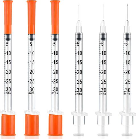 Ezoon 100 Pack U-100 0.3ml/cc 30G 1/2" (13mm) Lab Liquid Measurement | Individually wrapped, Laboratory use, Industrial use only in Kuwait