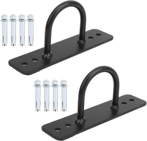 2PCS Battle Rope Anchor Kit, Ceiling Mount Anchor Bracket Hook Heavy Duty Hammock Hanging Kit with Screws for Sandbag Yoga Swing in Kuwait