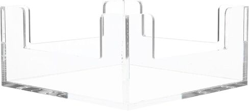 Operitacx Acrylic Napkin Holder Tissue Dispenser Vertical Paper Napkin Stand with Four-sided Slot for Kitchen Bathroom Tabletop Organization in Kuwait