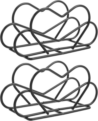 Luxshiny 2pcs Heart-shaped Metal Napkin Holder Organizer, Freestanding Paper Towel Basket for Tabletop and Kitchen Counter, Indoor and Outdoor Tissue Dispenser for Restaurant and Home Use in Kuwait