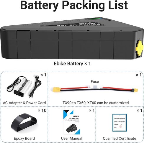 بطارية Ebike 72V 20Ah مع 60A BMS لـ 20000W 3000W 25000W مجموعة تحويل الدراجة الكهربائية - ترقية بطارية مثلث Ebike بطارية ليثيوم أيون (LG / خلايا) / شاحن متضمن in Kuwait