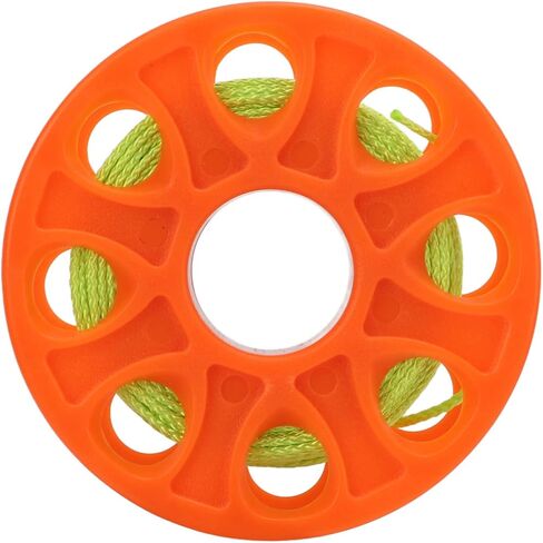Diving Reel Durable Fluorescent Green Line 30m for Underwater Sports Lightweight Plastic Orange in Kuwait