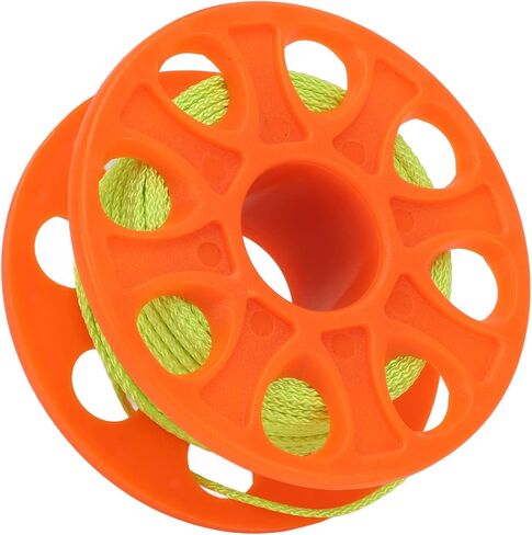 Diving Reel Durable Fluorescent Green Line 30m for Underwater Sports Lightweight Plastic Orange in Kuwait