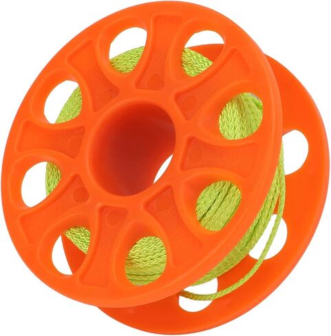 Diving Reel Durable Fluorescent Green Line 30m for Underwater Sports Lightweight Plastic Orange in Kuwait