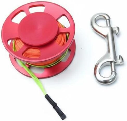 kowaku Finger Wheel Reeldurable Spring Hook Detachable Line Spool Stainless Steel Bolt Snap Scuba Finger Spool for Saltwater in Kuwait