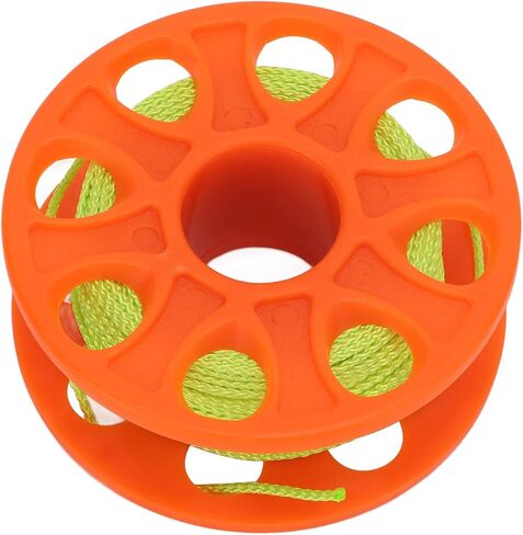 Diving Reel Durable Fluorescent Green Line 30m for Underwater Sports Lightweight Plastic Orange in Kuwait