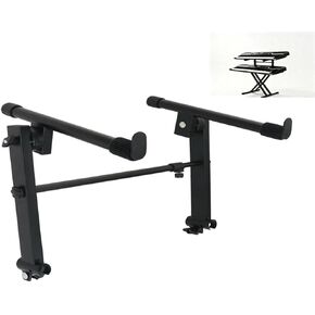 2 Tier keyboard stand Suitable for two-layer keyboards of electronic pianos, music keyboards and synthesizers. Equipped with adjustable stand arms (extendable, adjustable inclination angle), only applicable to X-shaped round tube stands. in Saudi Arabia