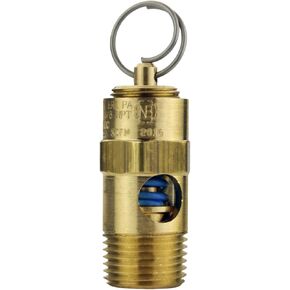 صمام تنفيس أمان نحاسي ASME جديد مقاس 3/8 بوصة 100 رطل لكل بوصة مربعة هواء مضغوط أمريكي الصنع صمام منبثق 3/8 in Kuwait