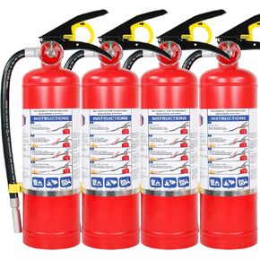 5 lb ABC Dry Chemical Fire Extinguisher with Wall Mount, 2A:10B:C Rated | All-Metal Valve, Quick-Release Bracket, 4 Pack Large Fire Extinguishers for Home, Garage, Factory, Car, Truck, Vehicle, Boat in Saudi Arabia