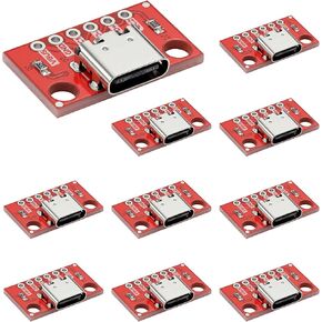 10 Pcs Type C Breakout Board Serial Basic USB C Breakout Board 16P PCB Converter Boards Female Connector in Kuwait