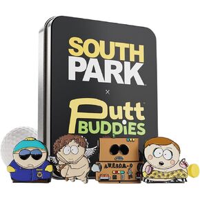South Park Cartman Golf Ball Marker Four Pack – Magnetic Collectible Golf Gift Set with Hat Clip & Tin for Golfers in Kuwait