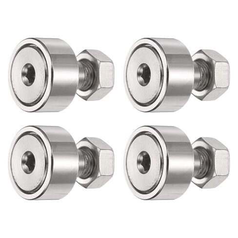 uxcell CF5 Cam Follower KR13 محمل أسطواني إبرة، محامل مسار فولاذية من الكروم، قطر الأسطوانة 13 مم، نوع مسمار ذكر M5x0.8 مم لسكة توجيه أداة الآلة in Kuwait