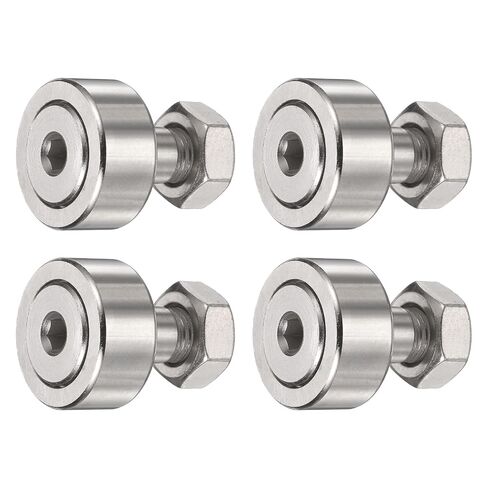 uxcell CF5 Cam Follower KR13 محمل أسطواني إبرة، محامل مسار فولاذية من الكروم، قطر الأسطوانة 13 مم، نوع مسمار ذكر M5x0.8 مم لسكة توجيه أداة الآلة in Kuwait