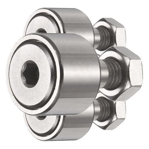 uxcell CF5 Cam Follower KR13 محمل أسطواني إبرة، محامل مسار فولاذية من الكروم، قطر الأسطوانة 13 مم، نوع مسمار ذكر M5x0.8 مم لسكة توجيه أداة الآلة in Kuwait