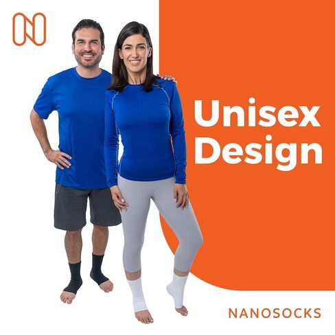 حزمة من 6 جوارب ضاغطة من NanoSocks - بدون أصابع (صغير، 3 أزواج أسود + 3 أزواج أبيض) in Kuwait
