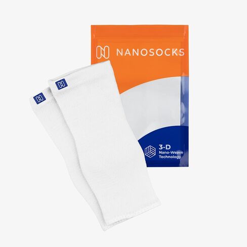 حزمة من 6 جوارب ضاغطة من NanoSocks - بدون أصابع (صغير، 3 أزواج أسود + 3 أزواج أبيض) in Kuwait