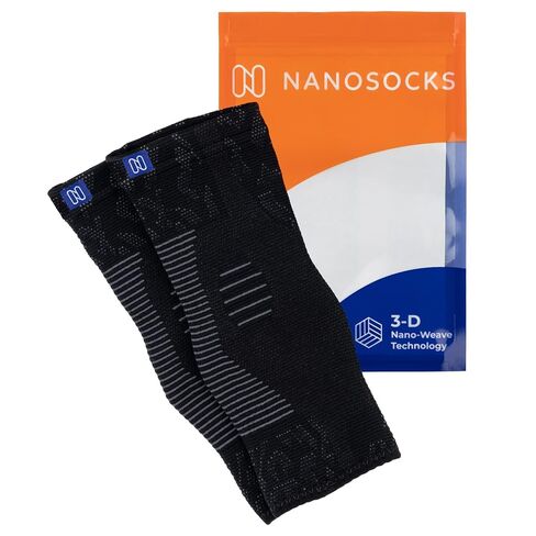 حزمة من 6 جوارب ضاغطة من NanoSocks - بدون أصابع (صغير، 3 أزواج أسود + 3 أزواج أبيض) in Kuwait