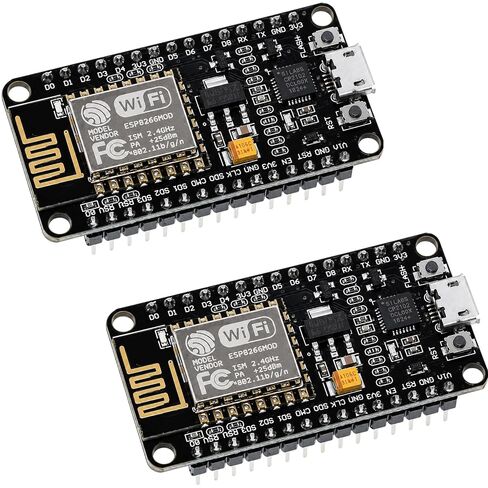 ESP8266 NODEMCU WIFI Development Board (2 Pack) - USB Type -C مع CH340 ، متوافق مع Arduino IDE لمشاريع إنترنت الأشياء والإلكترونيات DIY in Kuwait