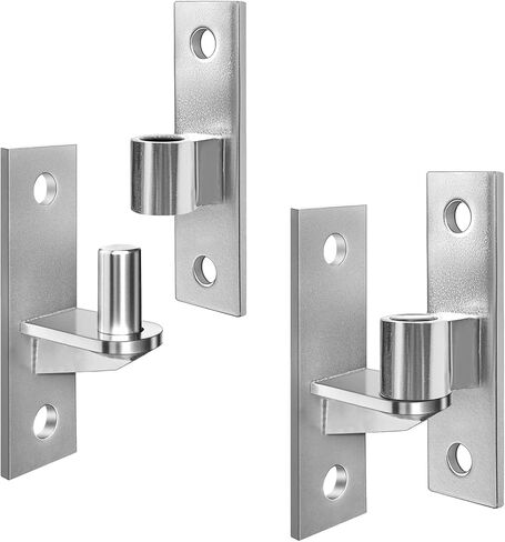 4 Pack Wall Mount Gate Hinges, Heavy Duty Wall Plate Hinges, Outdoor Chain Link Fence Gate Hinges Fence Post Link Gate Hinge, with 5/8 Hinge Pin (Screws Not Included) in Kuwait
